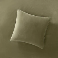 Brooklyn Loom Matte Cotton Velvet Euro Sham