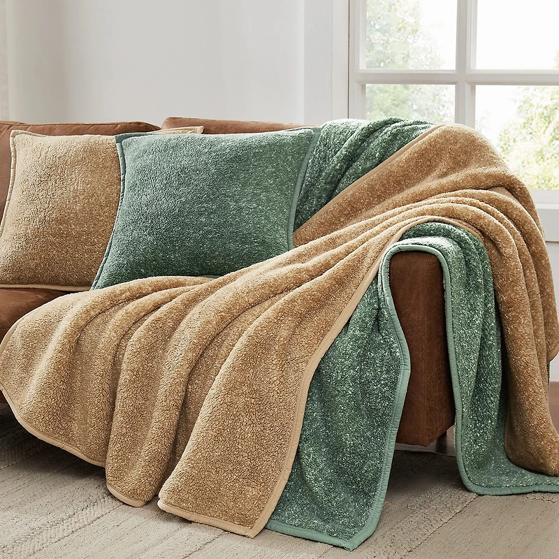 Brooklyn Loom Heathered Sherpa 2-pc. Square Throw Pillow