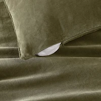 Brooklyn Loom Matte Cotton Velvet Rectangular Throw Pillow
