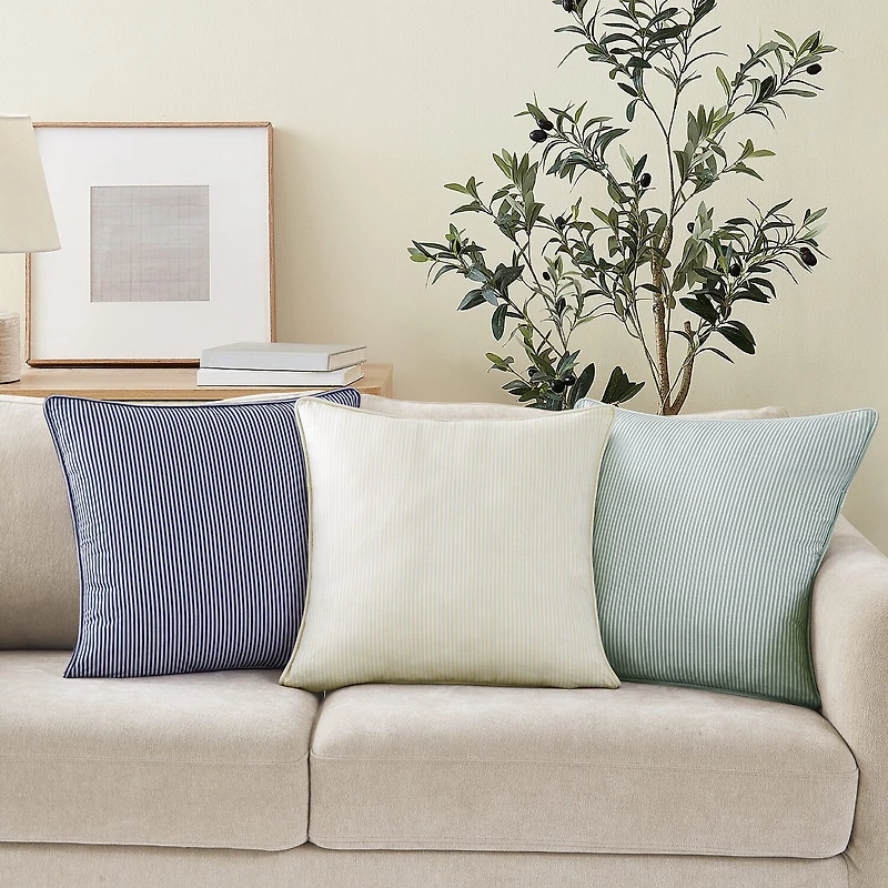 Brooklyn Loom Pinstripe Square Throw Pillow