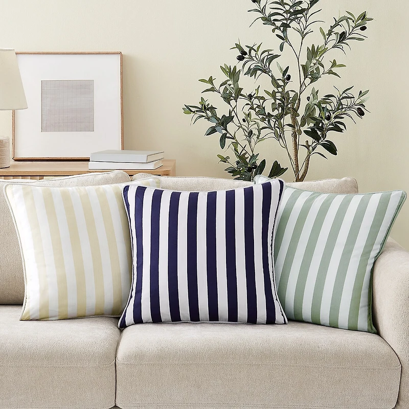 Brooklyn Loom Levi Stripe Square Throw Pillow