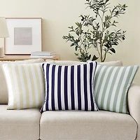Brooklyn Loom Levi Stripe Square Throw Pillow