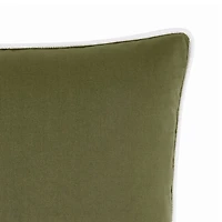 Brooklyn Loom Contrast Piped Solid Rectangular Throw Pillow