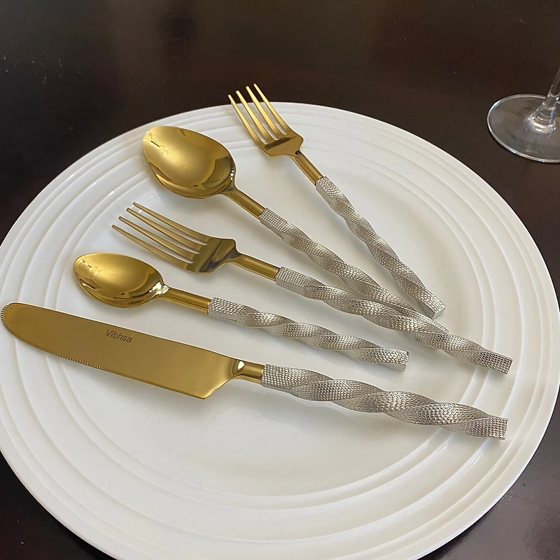 Vibhsa Silver Oranated 20-pc. Flatware Set