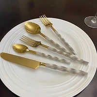 Vibhsa Silver Oranated 20-pc. Flatware Set