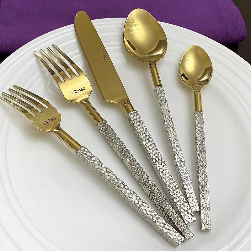 Vibhsa Silver Oranated 20-pc. Flatware Set