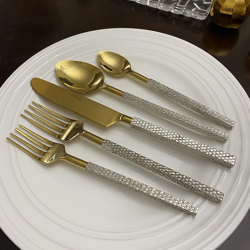 Vibhsa Silver Oranated 20-pc. Flatware Set