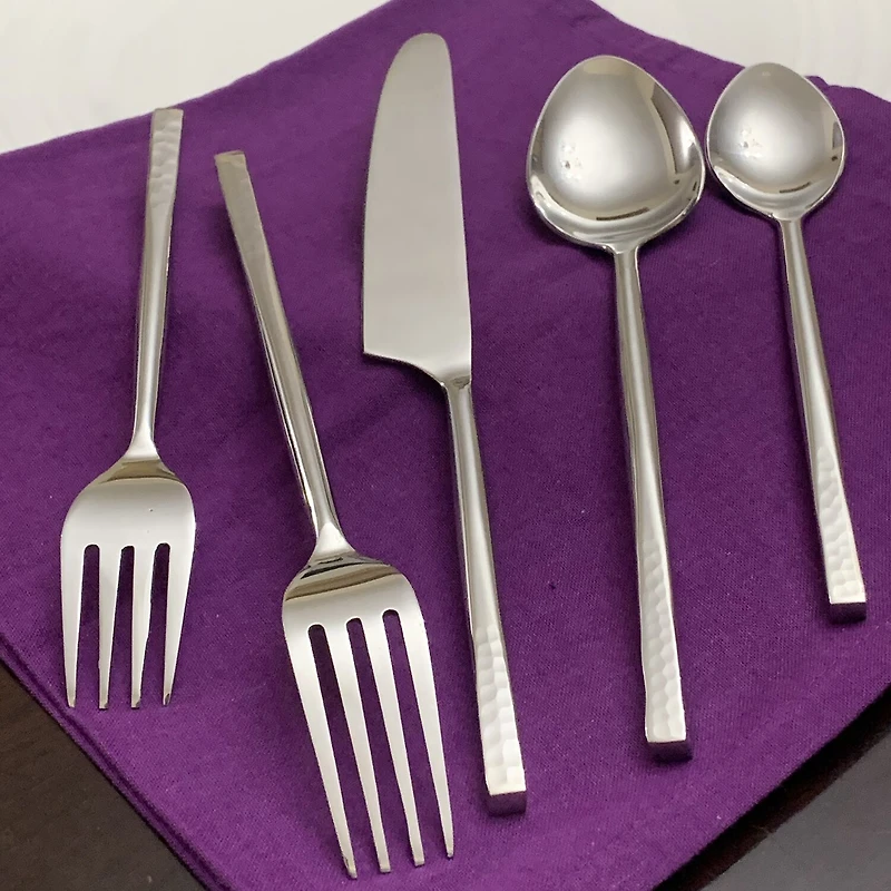 Vibhsa Silver Hammered 20-pc. Flatware Set