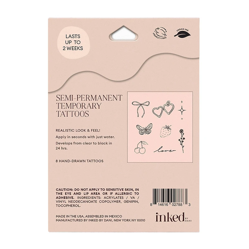 Inked By Dani Semi-Permanent Tattoos: Dreamy Pack