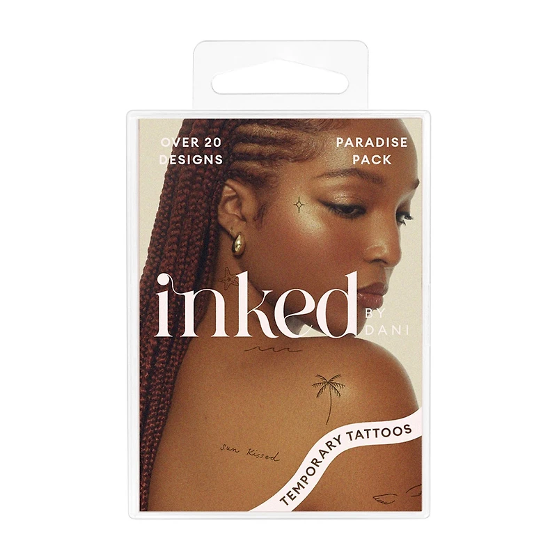 Inked By Dani Paradise Temporary Tattoo Pack