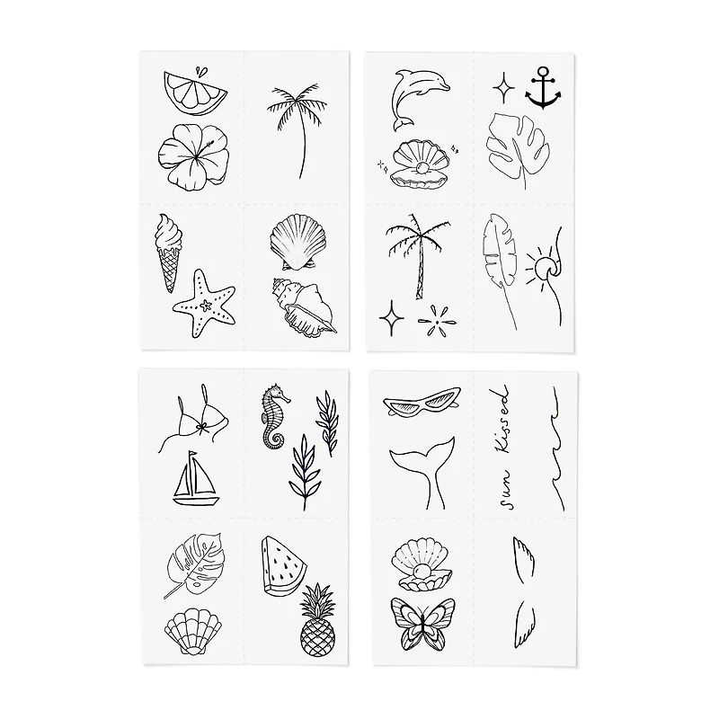 Inked By Dani Paradise Temporary Tattoo Pack