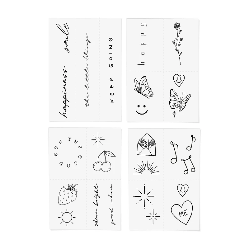 Inked By Dani Feel Good Temporary Tattoo Pack