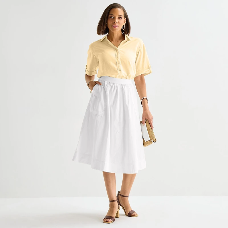 Liz Claiborne Womens High Rise A-Line Skirt