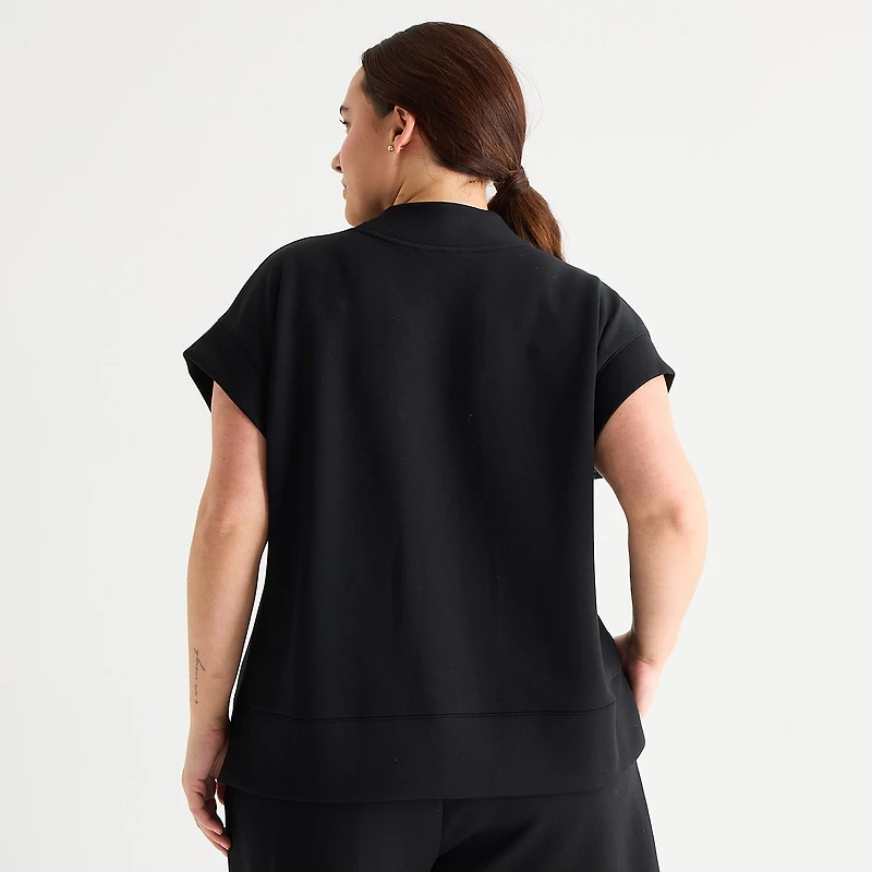 Stylus Womens Plus Crew Neck Short Sleeve T-Shirt