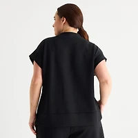 Stylus Womens Plus Crew Neck Short Sleeve T-Shirt