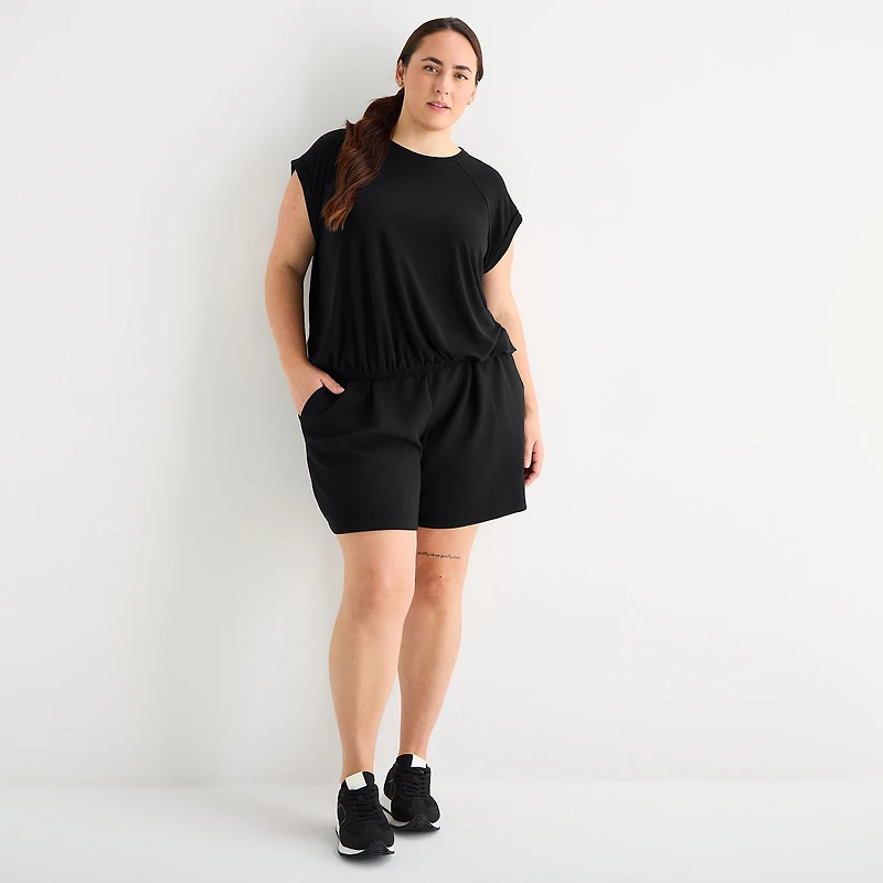 Stylus Womens Plus Crew Neck Short Sleeve T-Shirt