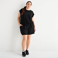Stylus Womens Plus Crew Neck Short Sleeve T-Shirt