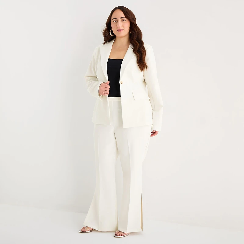 Bold Elements Womens Plus Bootcut Mid Rise Trouser