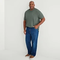 mutual weave Mens Easy-on + Easy-off Crew Neck Short Sleeve Adaptive Big and Tall T-Shirt