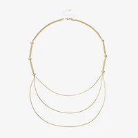 Bold Elements Gold Tone Womens 36 Inch Chain Necklace