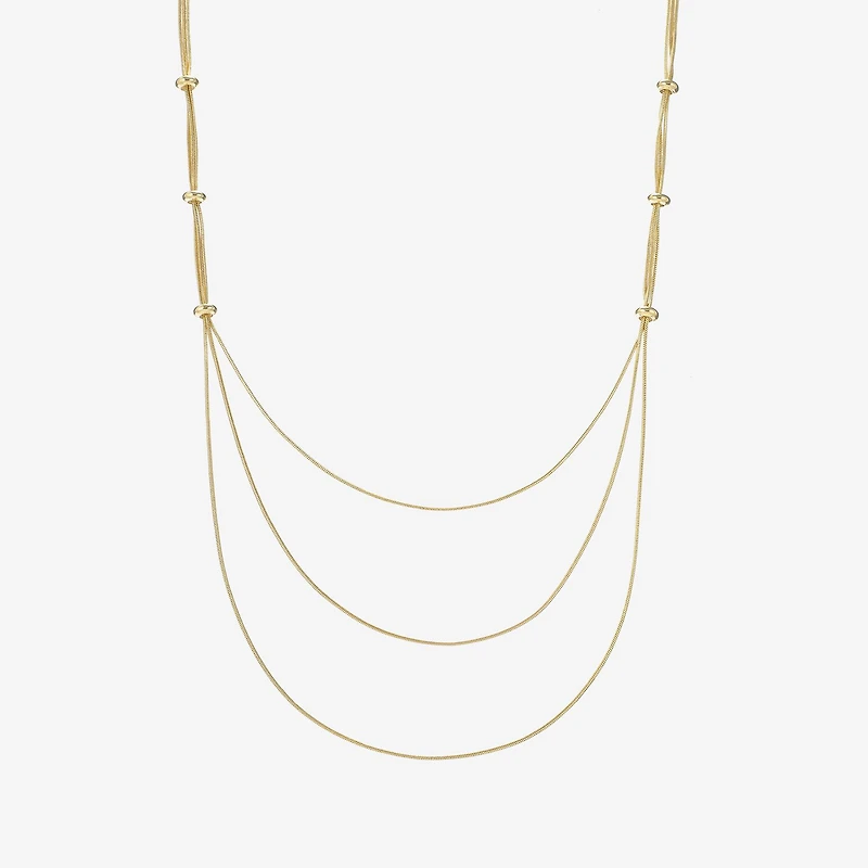 Bold Elements Gold Tone Womens 36 Inch Chain Necklace