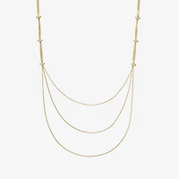Bold Elements Gold Tone Womens 36 Inch Chain Necklace