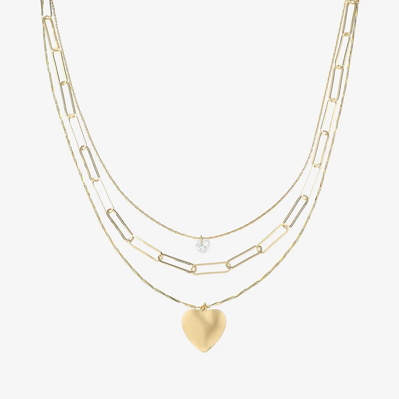 Bold Elements Gold Tone Womens 18 1/2 Inch Strand Necklace