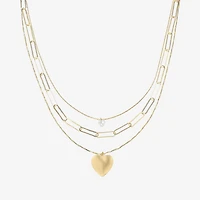 Bold Elements Gold Tone Womens 18 1/2 Inch Strand Necklace