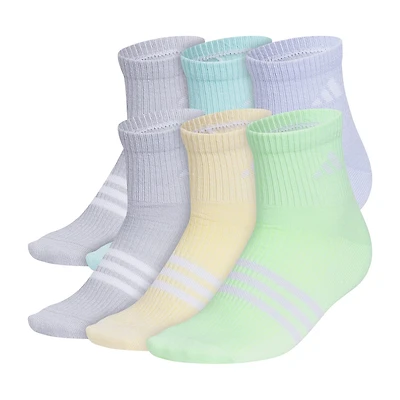 adidas Little & Big Girls 6 Pair Quarter Socks