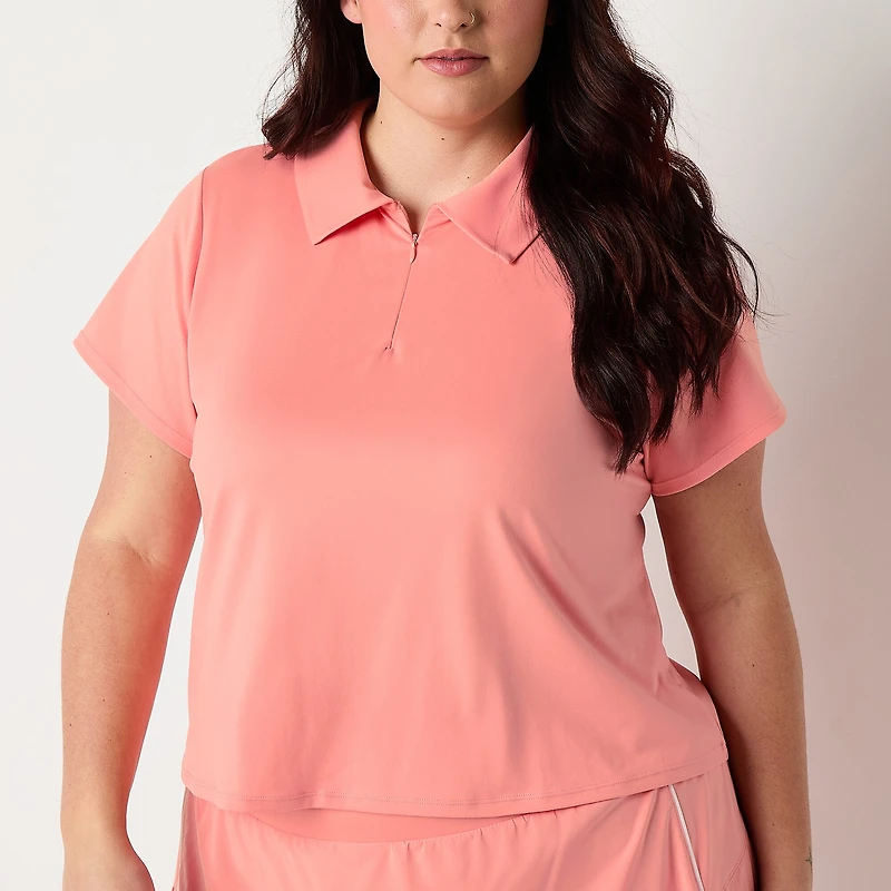 Xersion EverUltra™-Lite Plus Womens Short Sleeve Polo Shirt