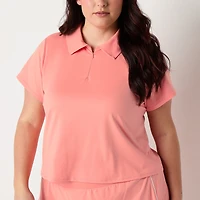 Xersion EverUltra™-Lite Plus Womens Short Sleeve Polo Shirt