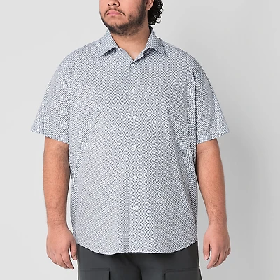 Stylus Mens Short Sleeve Classic Fit Big and Tall Button-Down Shirt