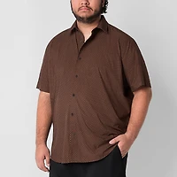 Stylus Mens Short Sleeve Classic Fit Big and Tall Button-Down Shirt