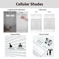 Eco Estates Cut-To-Width Cordless Top Down Bottom Up Blackout Cellular Shade