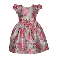 Bonnie Jean Toddler Girls Short Sleeve Puffed A-Line Dress