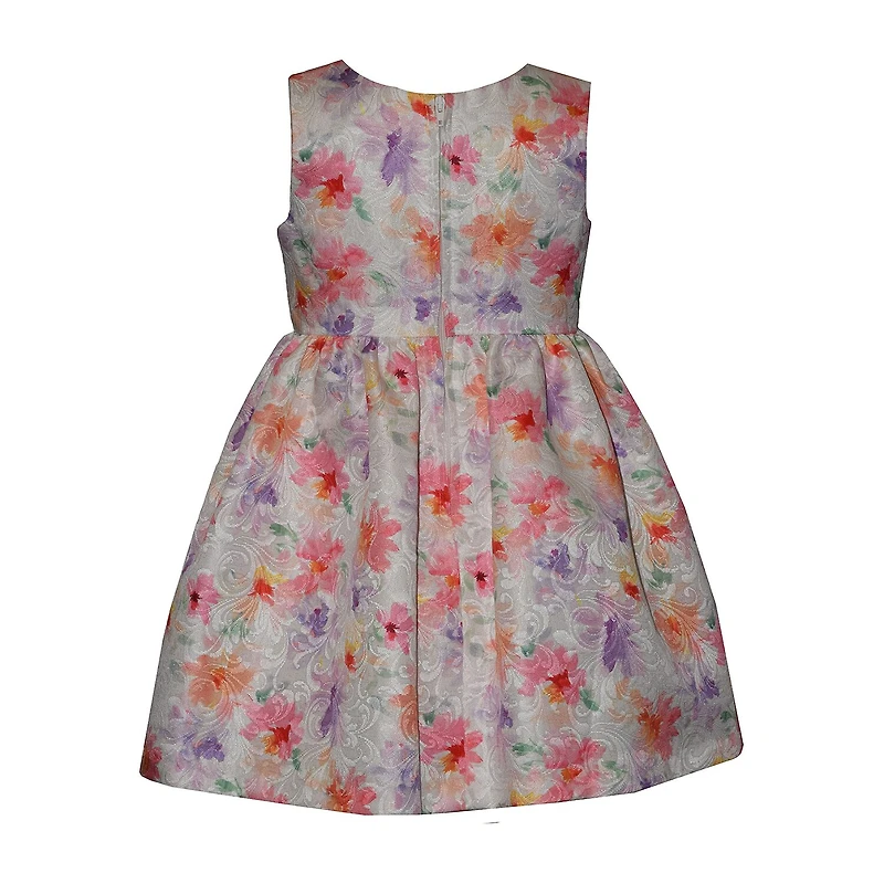 Bonnie Jean Toddler Girls Puffed Floral 2-pc. Dress Set