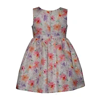 Bonnie Jean Toddler Girls Puffed Floral 2-pc. Dress Set