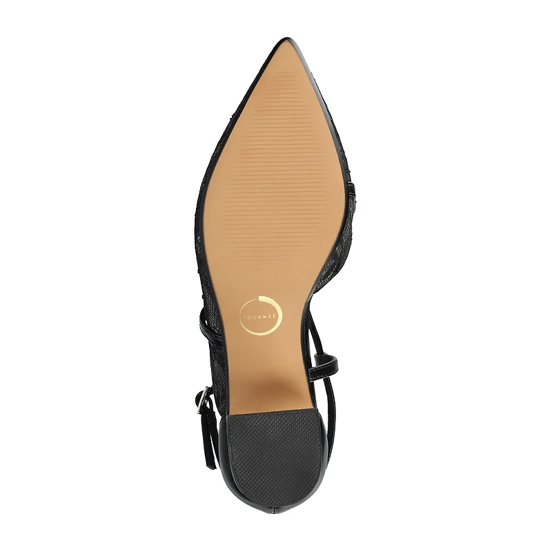 Journee Collection Galvinn Womens Pointed Closed Toe Block Heel Pumps