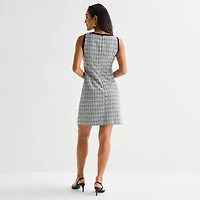 Marc New York Womens V Neck Sleeveless Sheath Dress