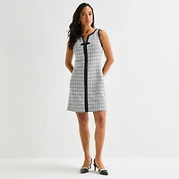 Marc New York Womens V Neck Sleeveless Sheath Dress