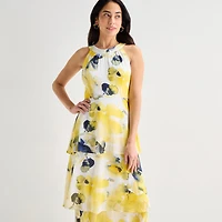 Marc New York Womens Halter Neck Sleeveless Maxi Dress