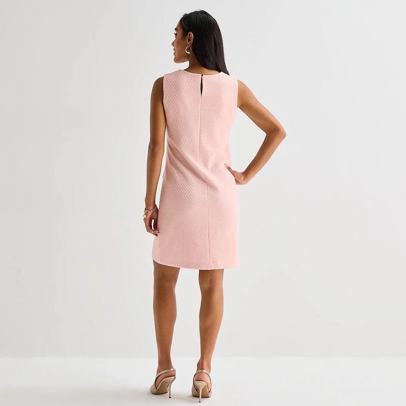 Marc New York Womens Round Neck Sleeveless Sheath Dress