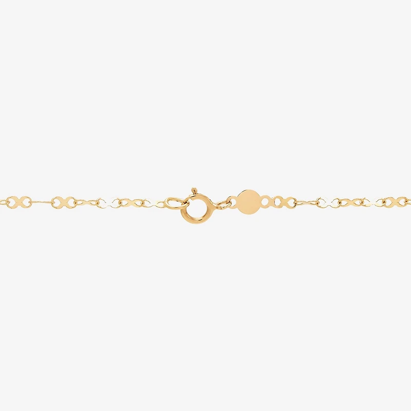 Made in Italy Womens 10K Gold 18 Inch Link Chain Necklace