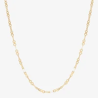 Made in Italy Womens 10K Gold 18 Inch Link Chain Necklace