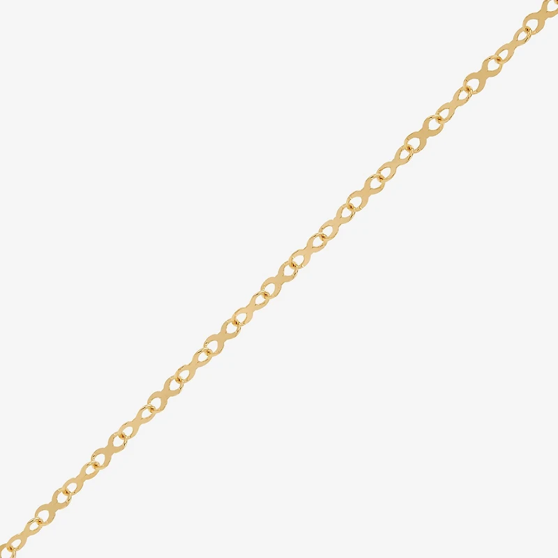 Made in Italy Womens 10K Gold 18 Inch Link Chain Necklace