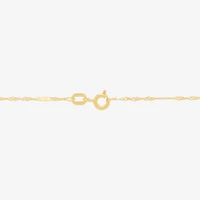 Made in Italy Womens 10K Gold Inch Singapore Chain Necklace