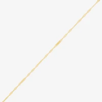 Made in Italy Womens 10K Gold Inch Singapore Chain Necklace