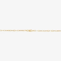 Made in Italy Womens 10K Gold 18 Inch Paperclip Chain Necklace