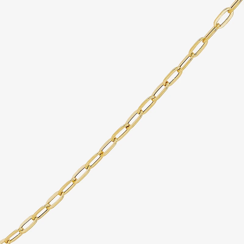 Made in Italy Womens 10K Gold 18 Inch Paperclip Chain Necklace