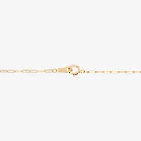 Gold Addiction Womens 10K Gold 7.25 Inch Solid Heart Chain Bracelet